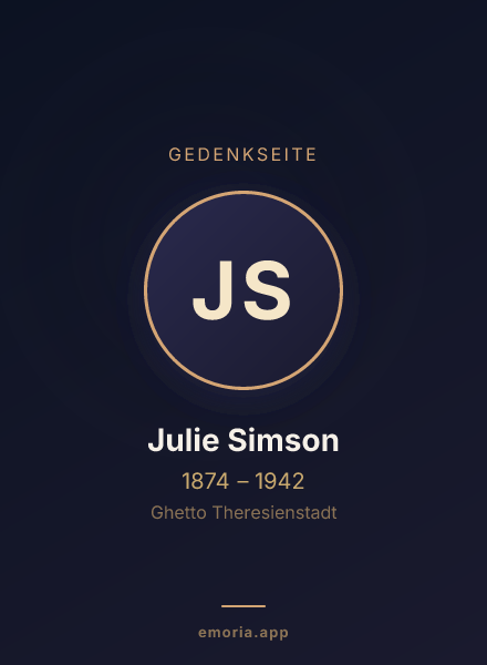 Gedenkportrait von Julie Simson