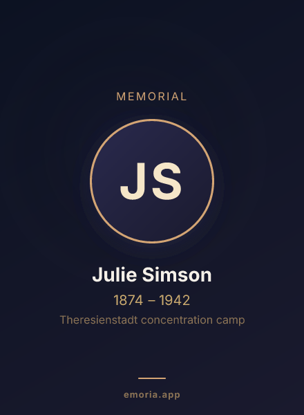 Memorial portrait of Julie Simson