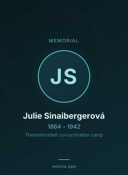 Memorial portrait of Julie Sinaibergerová