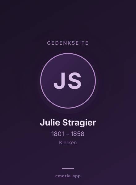 Gedenkportrait von Julie Stragier