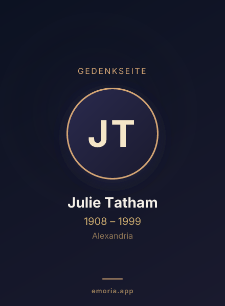 Gedenkportrait von Julie Tatham
