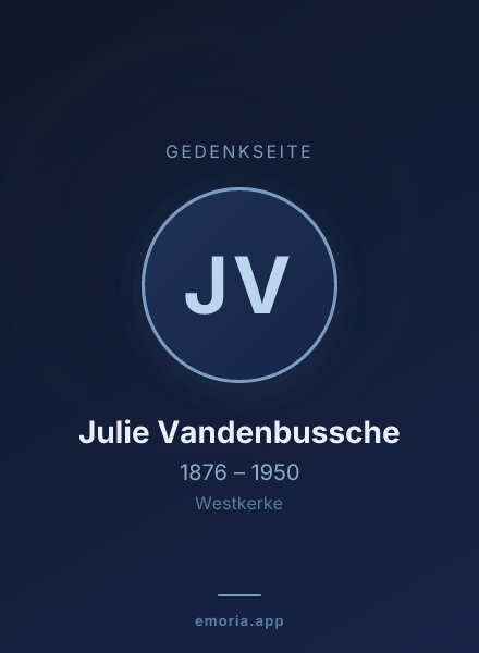 Gedenkportrait von Julie Vandenbussche