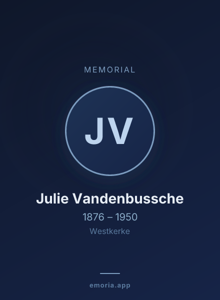 Memorial portrait of Julie Vandenbussche
