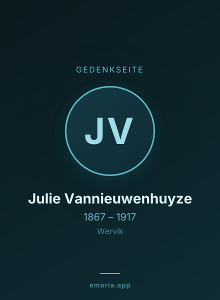 Gedenkportrait von Julie Vannieuwenhuyze