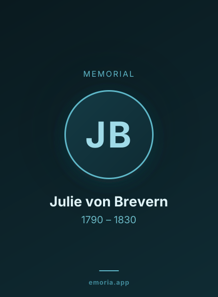 Memorial portrait of Julie von Brevern