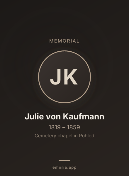 Memorial portrait of Julie von Kaufmann