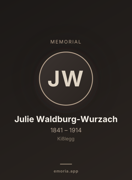 Memorial portrait of Julie Waldburg-Wurzach