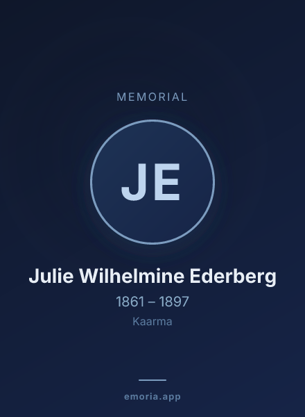 Memorial portrait of Julie Wilhelmine Ederberg