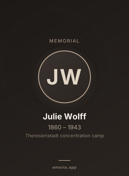 Memorial portrait of Julie Wolff