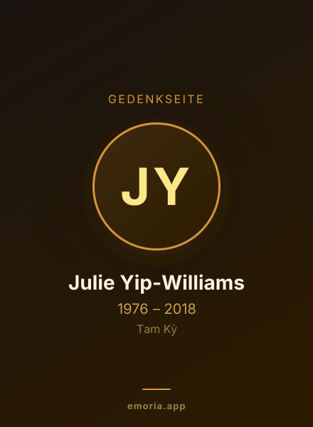 Gedenkportrait von Julie Yip-Williams