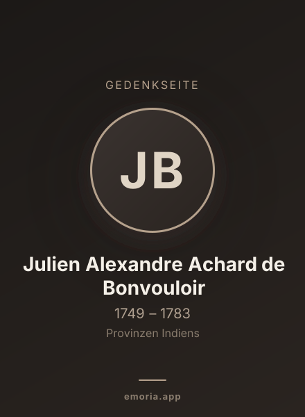 Gedenkportrait von Julien Alexandre Achard de Bonvouloir