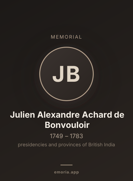 Memorial portrait of Julien Alexandre Achard de Bonvouloir