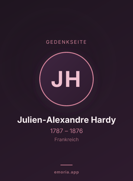 Gedenkportrait von Julien-Alexandre Hardy