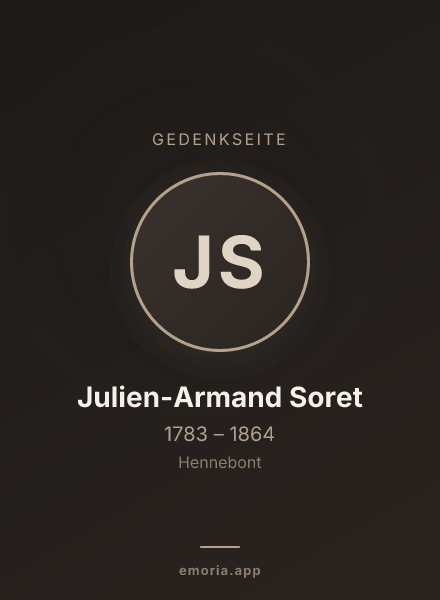 Gedenkportrait von Julien-Armand Soret