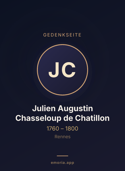 Gedenkportrait von Julien Augustin Chasseloup de Chatillon