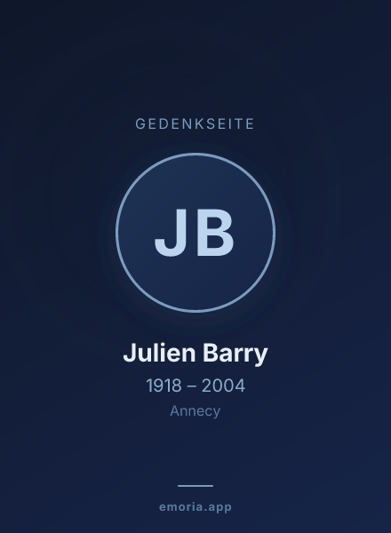 Gedenkportrait von Julien Barry