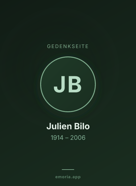 Gedenkportrait von Julien Bilo