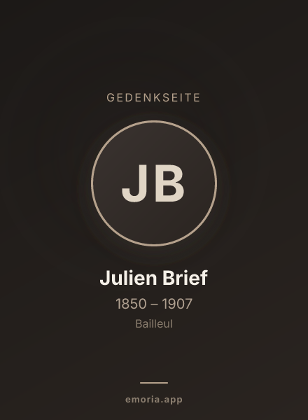 Gedenkportrait von Julien Brief