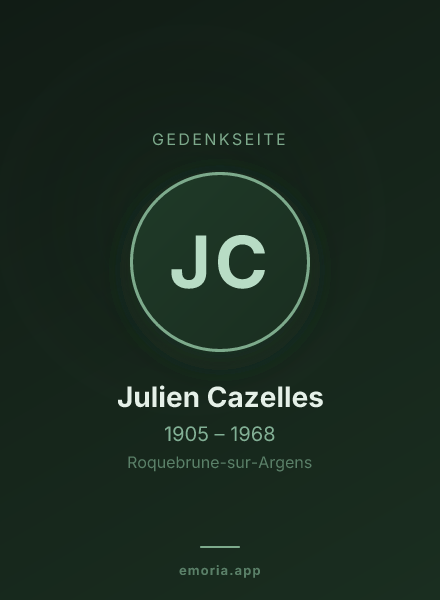 Gedenkportrait von Julien Cazelles