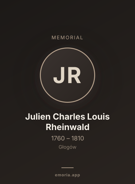 Memorial portrait of Julien Charles Louis Rheinwald