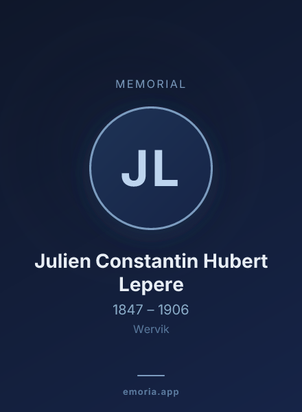 Memorial portrait of Julien Constantin Hubert Lepere