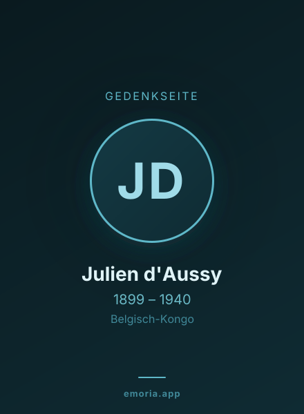 Gedenkportrait von Julien d'Aussy