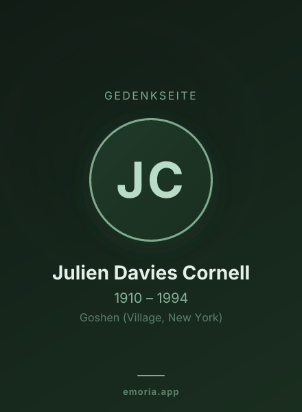 Gedenkportrait von Julien Davies Cornell