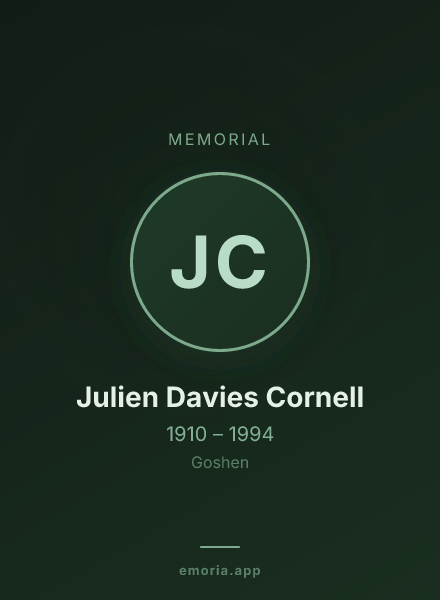 Memorial portrait of Julien Davies Cornell
