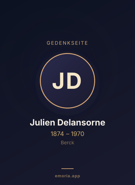 Gedenkportrait von Julien Delansorne