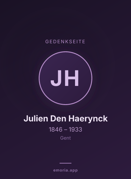 Gedenkportrait von Julien Den Haerynck