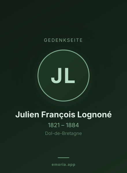 Gedenkportrait von Julien François Lognoné