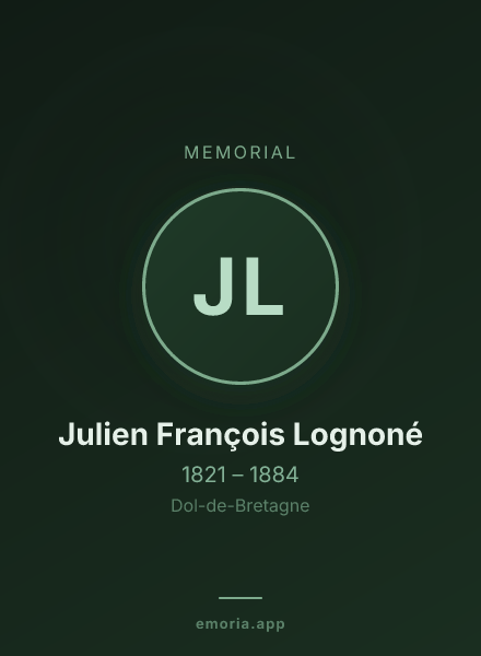 Memorial portrait of Julien François Lognoné