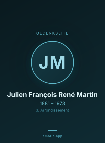 Gedenkportrait von Julien François René Martin
