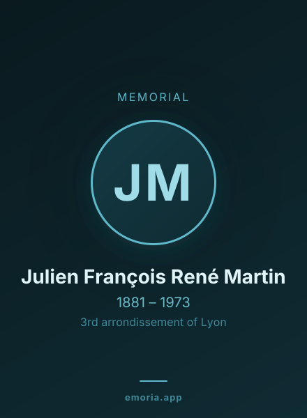 Memorial portrait of Julien François René Martin