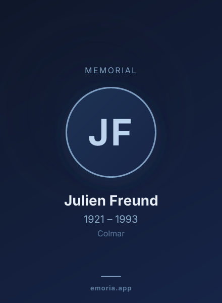 Memorial portrait of Julien Freund