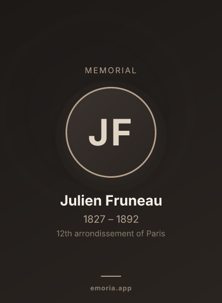 Memorial portrait of Julien Fruneau