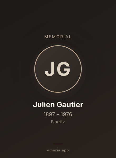 Memorial portrait of Julien Gautier