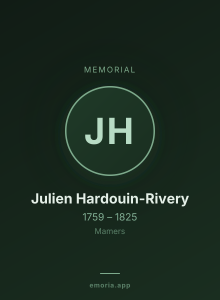 Memorial portrait of Julien Hardouin-Rivery