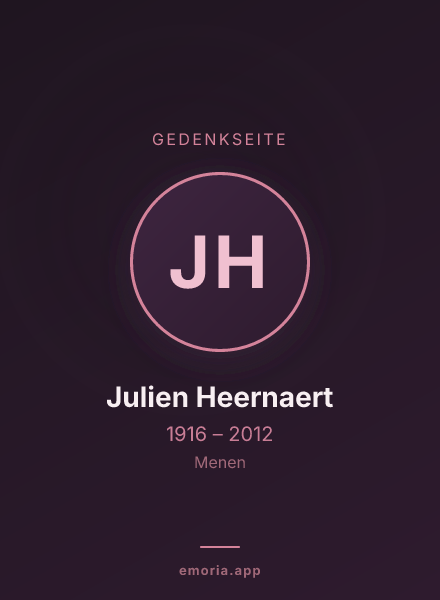 Gedenkportrait von Julien Heernaert