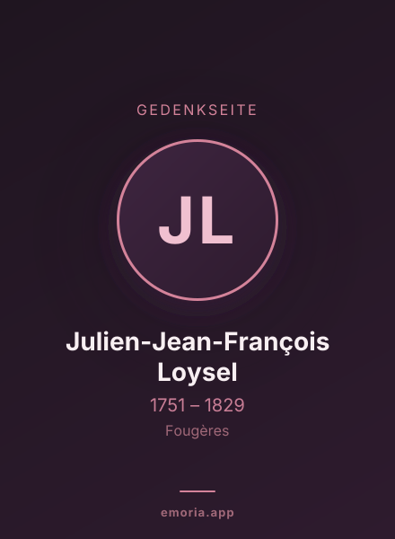 Gedenkportrait von Julien-Jean-François Loysel