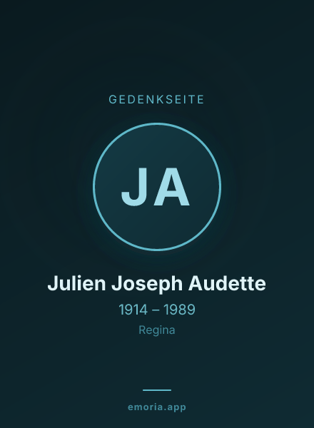 Gedenkportrait von Julien Joseph Audette