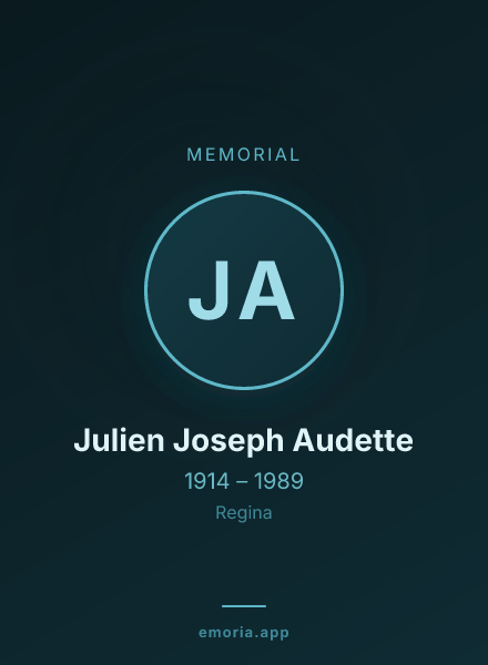Memorial portrait of Julien Joseph Audette