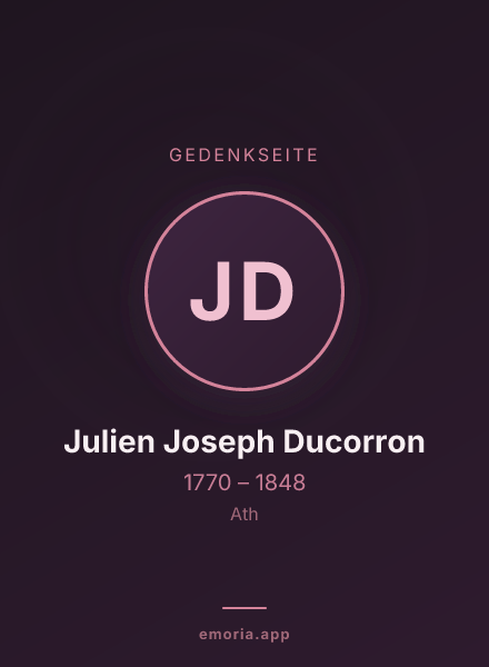 Gedenkportrait von Julien Joseph Ducorron