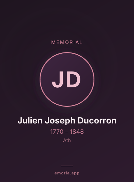 Memorial portrait of Julien Joseph Ducorron