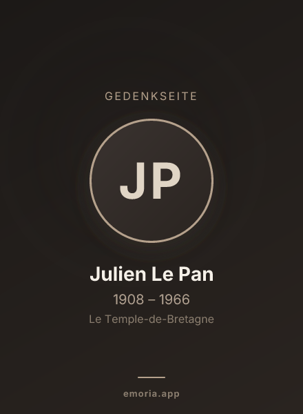 Gedenkportrait von Julien Le Pan