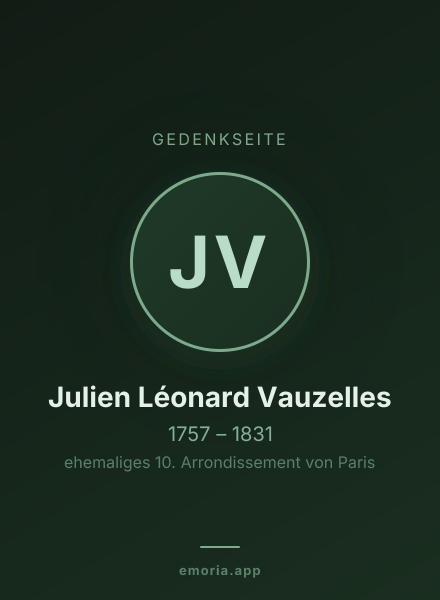 Gedenkportrait von Julien Léonard Vauzelles