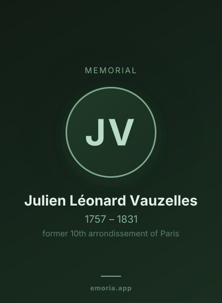 Memorial portrait of Julien Léonard Vauzelles