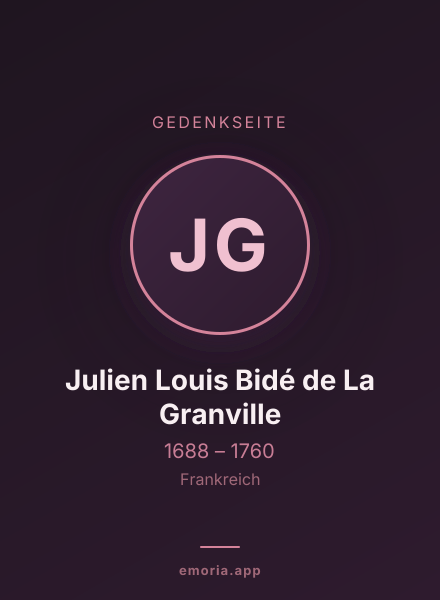 Gedenkportrait von Julien Louis Bidé de La Granville