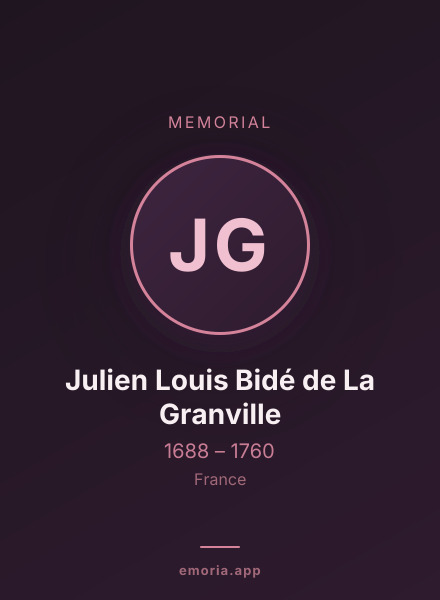 Memorial portrait of Julien Louis Bidé de La Granville