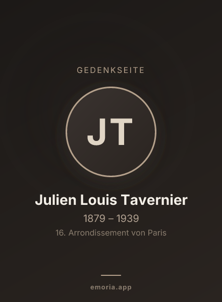 Gedenkportrait von Julien Louis Tavernier